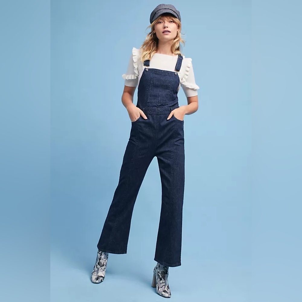 Pilcro Anthropologie Dark Blue Sailor Overalls